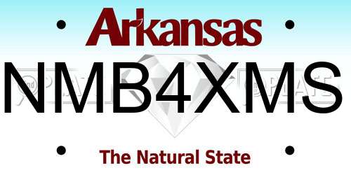 NMB4XMS Arkansas License Plate
