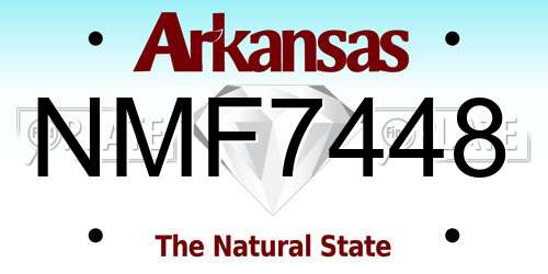 NMF7448 Arkansas License Plate