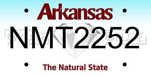 NMT2252 Arkansas License Plate