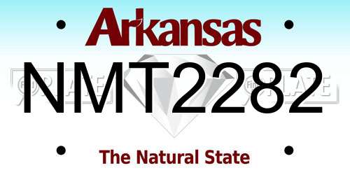 NMT2282 Arkansas License Plate