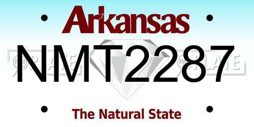 NMT2287 Arkansas License Plate