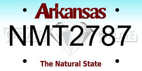 NMT2787 Arkansas License Plate