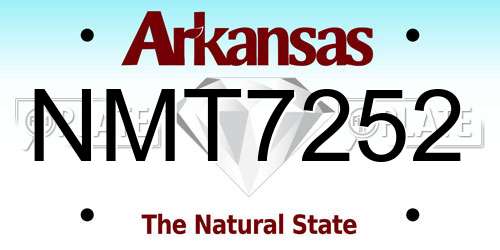 NMT7252 Arkansas License Plate