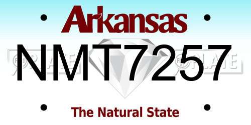 NMT7257 Arkansas License Plate