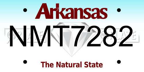 NMT7282 Arkansas License Plate