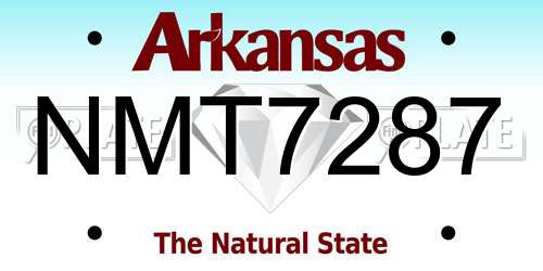 NMT7287 Arkansas License Plate