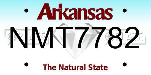 NMT7782 Arkansas License Plate