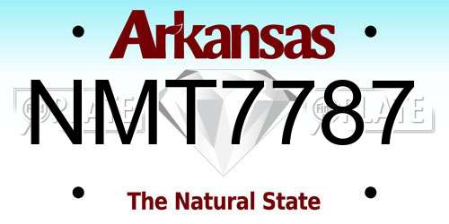 NMT7787 Arkansas License Plate
