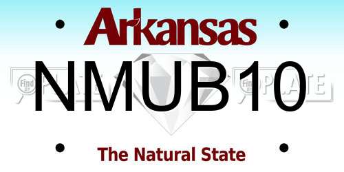 NMUB10 Arkansas License Plate