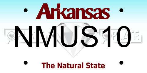 NMUS10 Arkansas License Plate