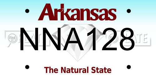 NNA128 Arkansas License Plate