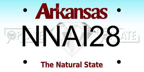 NNAI28 Arkansas License Plate