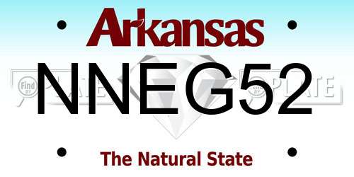 NNEG52 Arkansas License Plate