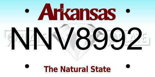 NNV8992 Arkansas License Plate
