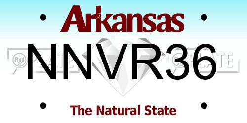 NNVR36 Arkansas License Plate