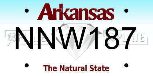 NNW187 Arkansas License Plate