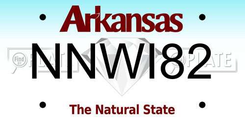 NNWI82 Arkansas License Plate