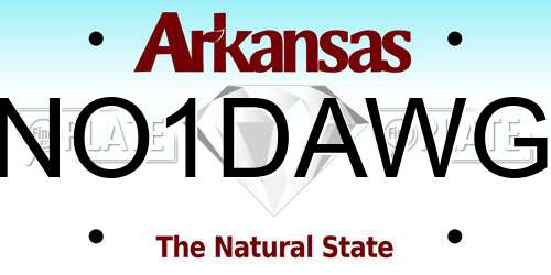 NO1DAWG Arkansas License Plate