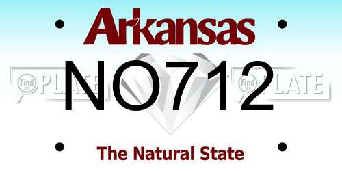 NO712 Arkansas License Plate