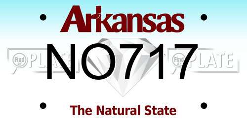 NO717 Arkansas License Plate