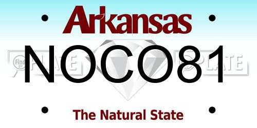 NOCO81 Arkansas License Plate