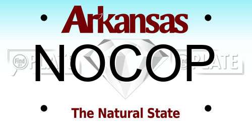 NOCOP Arkansas License Plate