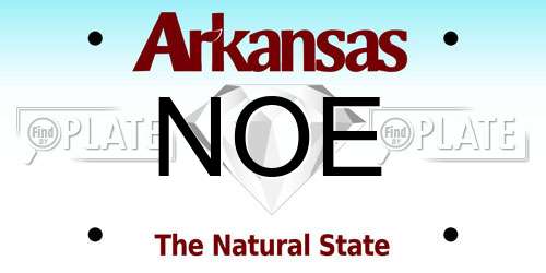 NOE Arkansas License Plate