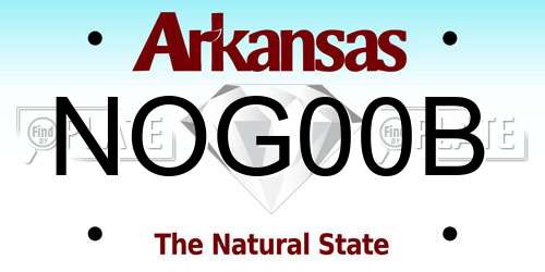 NOG00B Arkansas License Plate