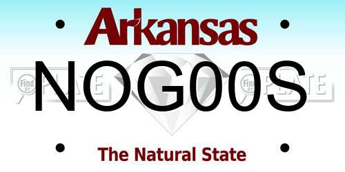 NOG00S Arkansas License Plate