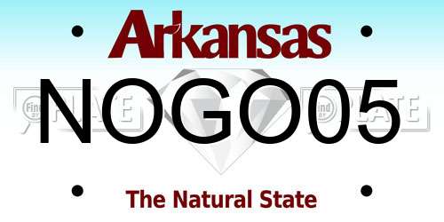 NOGO05 Arkansas License Plate