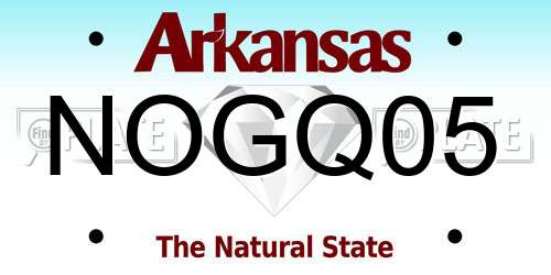 NOGQ05 Arkansas License Plate