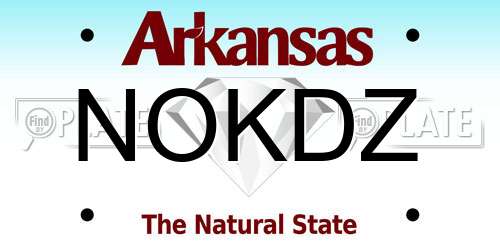 NOKDZ Arkansas License Plate