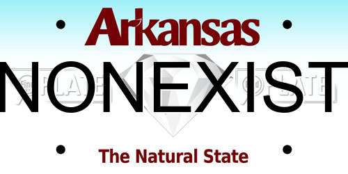NONEXIST Arkansas License Plate