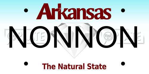 NONNON Arkansas License Plate