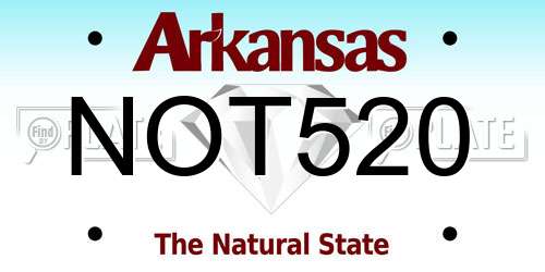 NOT520 Arkansas License Plate