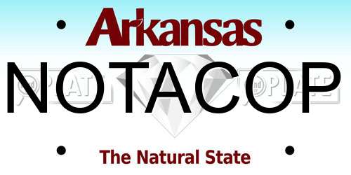 NOTACOP Arkansas License Plate