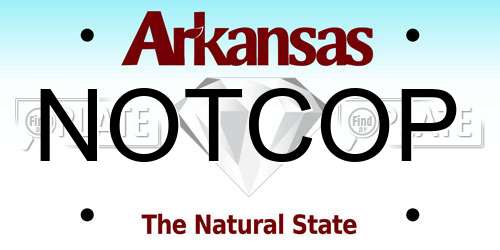 NOTCOP Arkansas License Plate