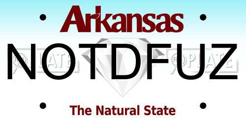 NOTDFUZ Arkansas License Plate