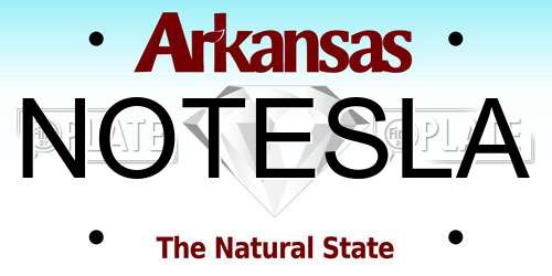NOTESLA Arkansas License Plate