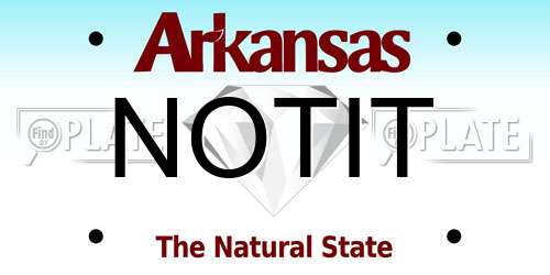 NOTIT Arkansas License Plate