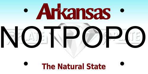 NOTPOPO Arkansas License Plate