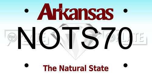 NOTS70 Arkansas License Plate