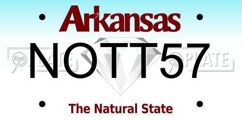 NOTT57 Arkansas License Plate
