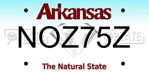 NOZ75Z Arkansas License Plate