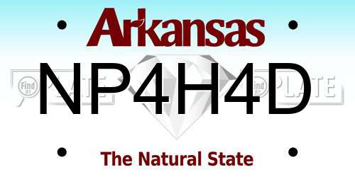 NP4H4D Arkansas License Plate