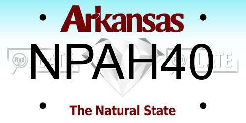 NPAH40 Arkansas License Plate