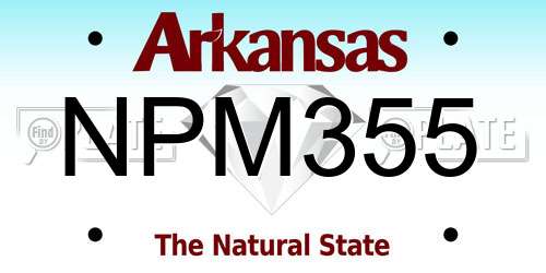 NPM355 Arkansas License Plate