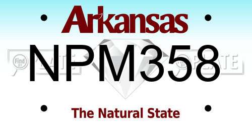 NPM358 Arkansas License Plate