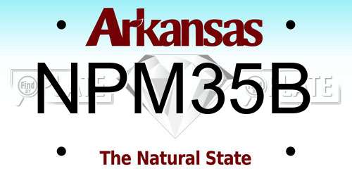 NPM35B Arkansas License Plate