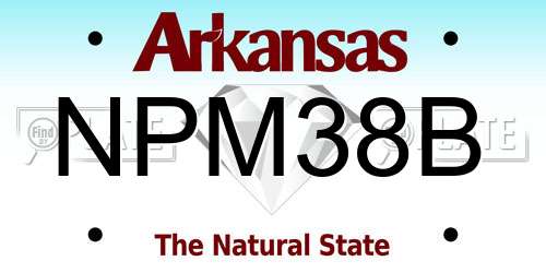NPM38B Arkansas License Plate